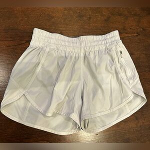 Women's light gray/silver Athletic Shorts with Elastic Waist
